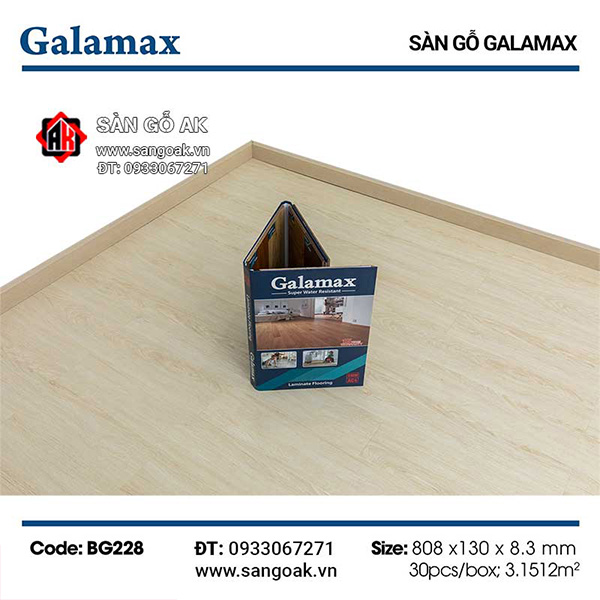Sàn Gỗ Công Nghiệp TQ Galamax 8.3mm BG228